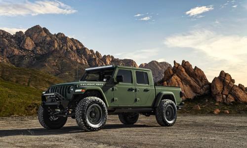 Jeep Gladiator JT - Black Rhino Abrams - OD Green textured truck wheels rims