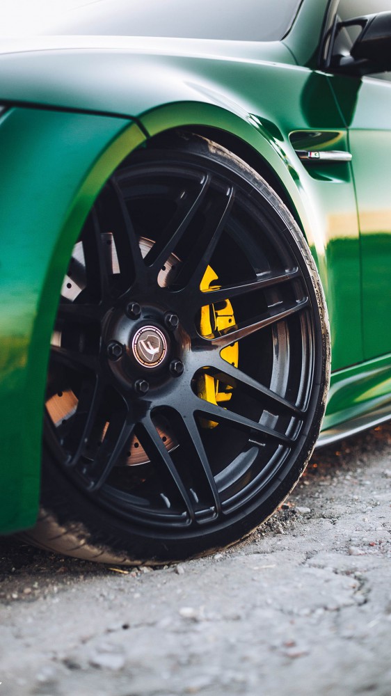 bmw green black wheels