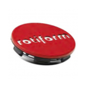 ROTIFORM 2.36" Snap in Cap Rood Chrome logo